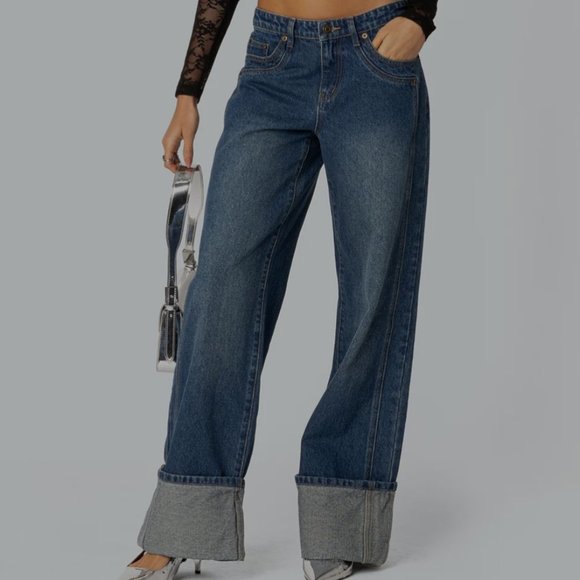 Vesper Cuffed Low Rise Jeans - NEW WITH TAGS - Picture 1 of 6